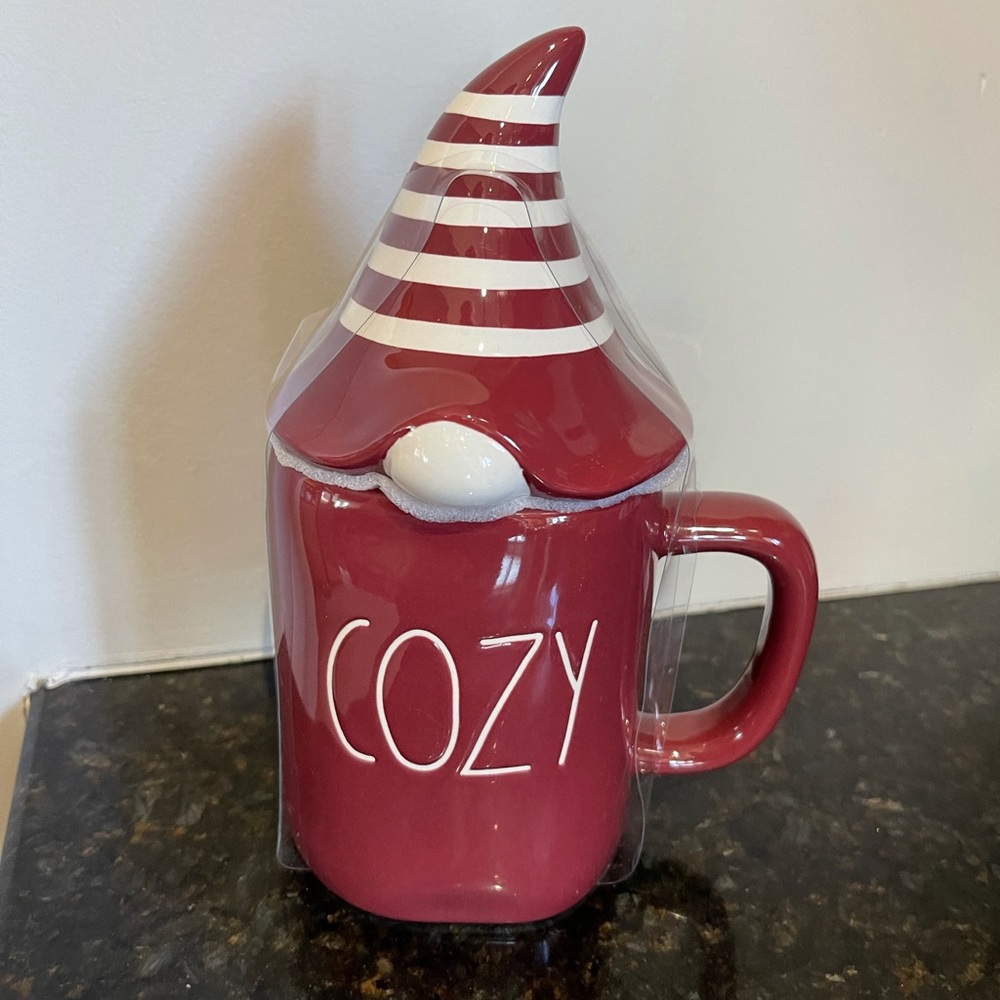 Rae Dunn - COZY - mug with topper